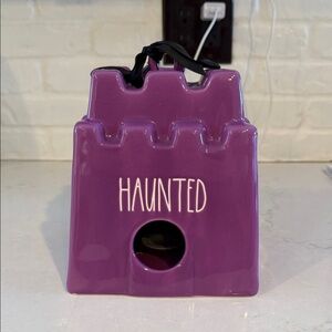 Rae Dunn Purple Haunted House Decor